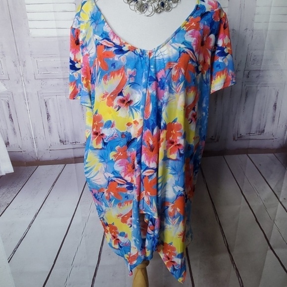 NY Collection size 2x multicolor top vacation - Picture 9 of 10